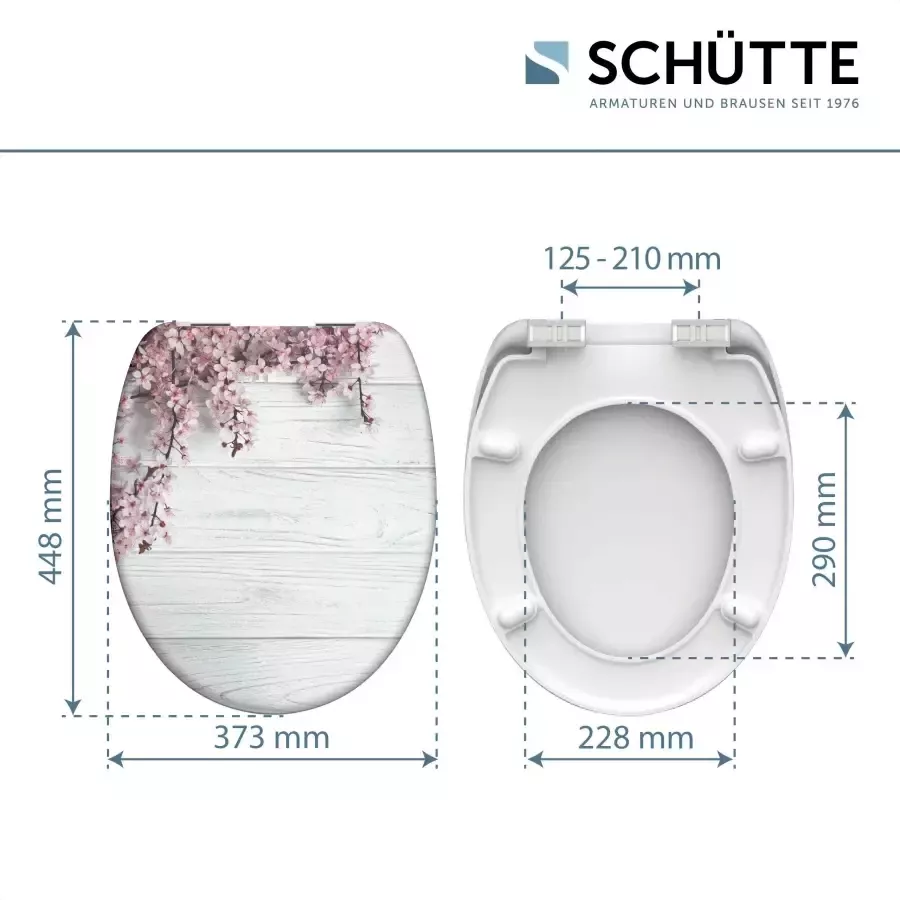 Schütte Toiletzitting Flowers&Wood Duroplast softclosemechanisme motiefprint - Foto 5