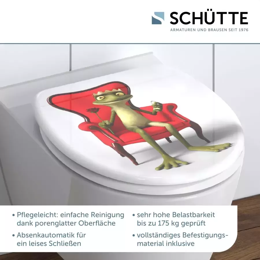 Schütte Toiletzitting Frog King Duroplast met soft-closemechanisme - Foto 2
