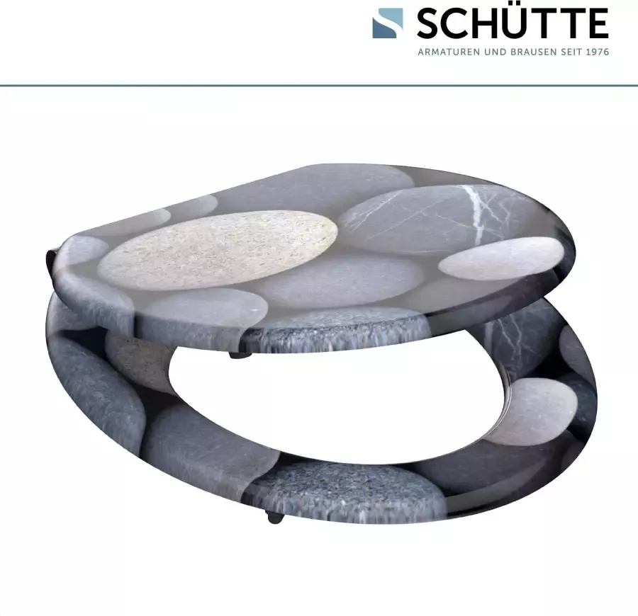 Schütte Toiletzitting GREY STONES met softclosemechanisme en houten kern mdf - Foto 6