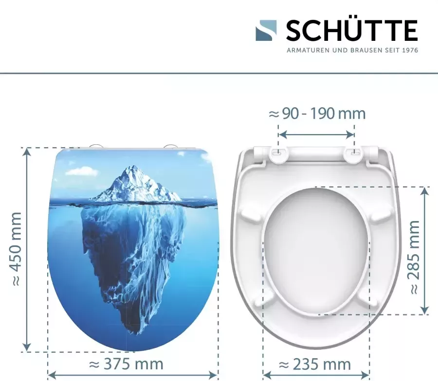 Schütte Toiletzitting Iceberg Duroplast met softclosemechanisme en snelsluiting High gloss - Foto 7