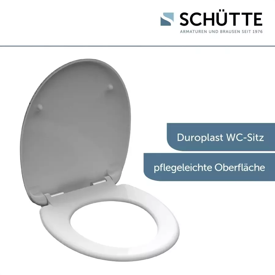 Schütte Toiletzitting Industrial grey Duroplast met soft-closemechanisme - Foto 2
