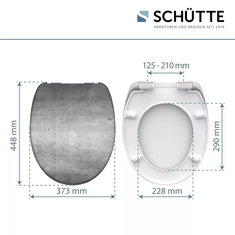 Schütte Toiletzitting Industrial grey Duroplast met soft-closemechanisme - Foto 5