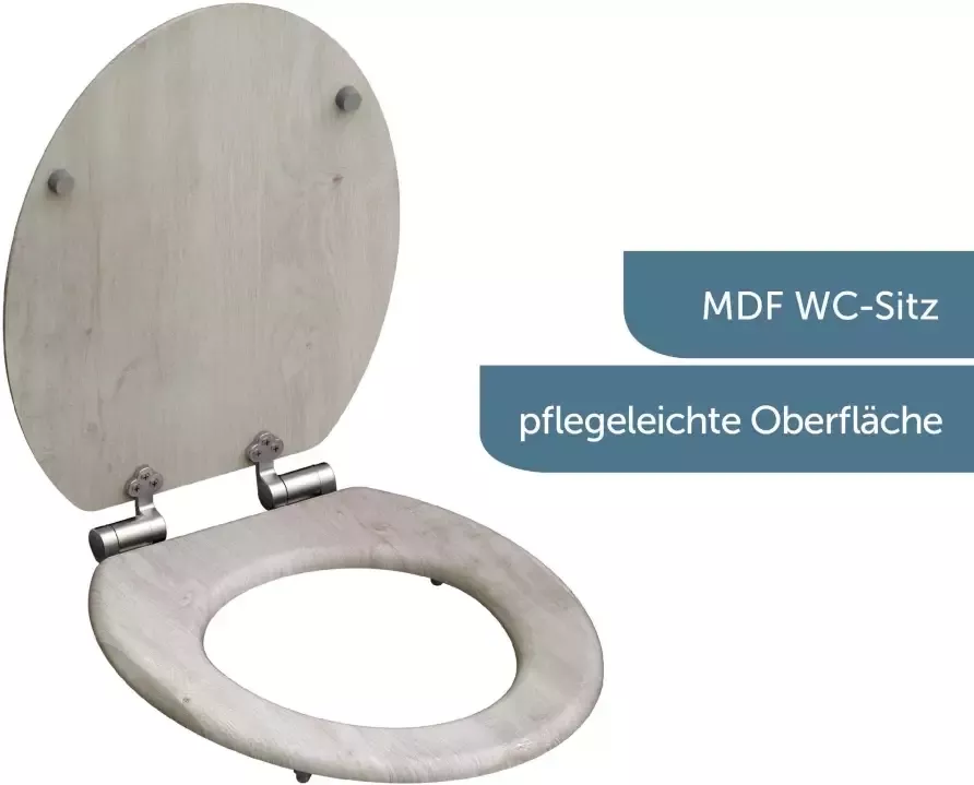 Schütte Toiletzitting Light Wood met softclosemechanisme en mdf-kern - Foto 4