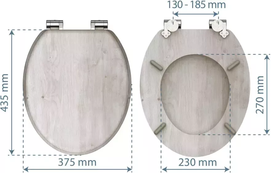 Schütte Toiletzitting Light Wood met softclosemechanisme en mdf-kern - Foto 6