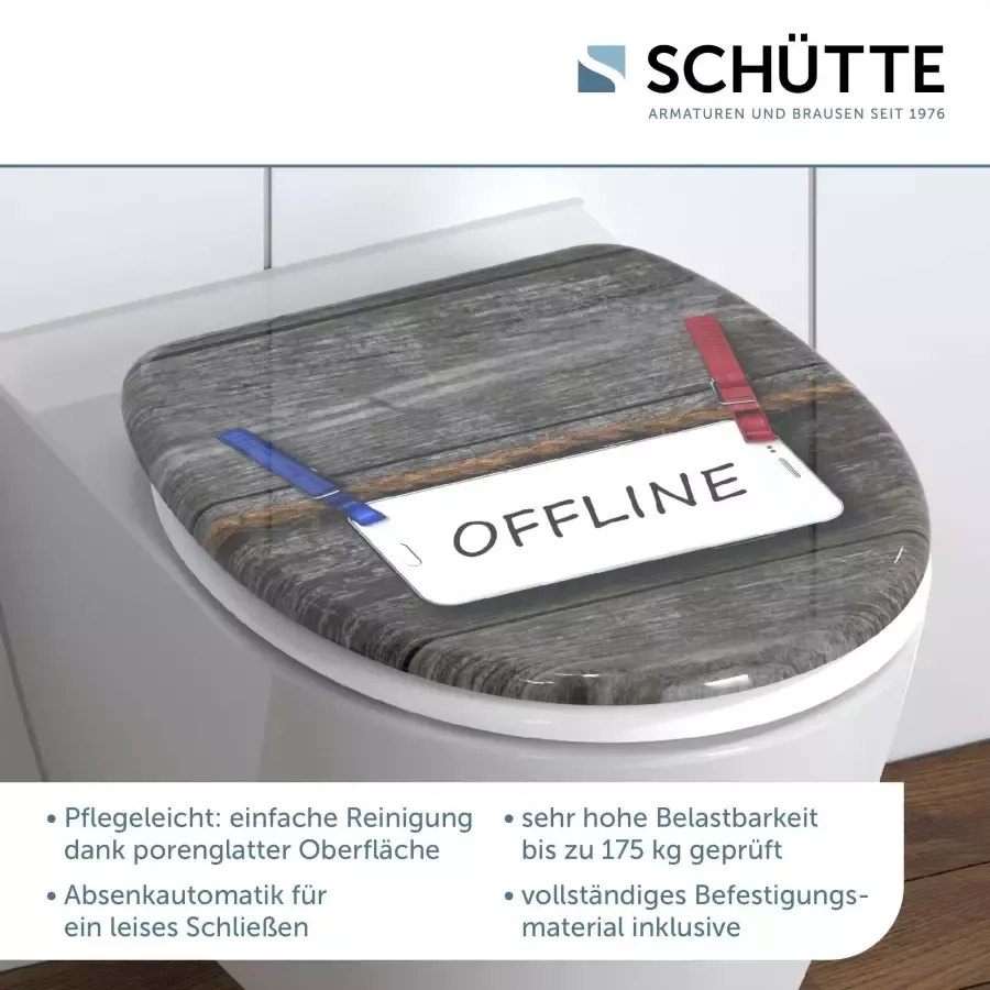 Schütte Toiletzitting Offline Duroplast met soft-closemechanisme - Foto 2