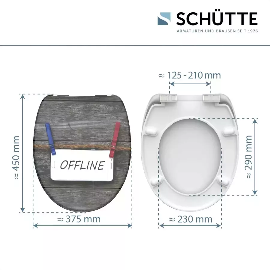 Schütte Toiletzitting Offline Duroplast met soft-closemechanisme - Foto 6