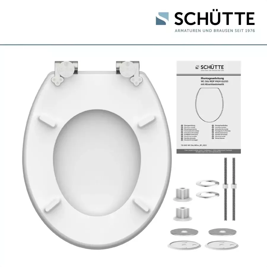 Schütte Toiletzitting RED STARFISH High gloss met houten mdf-kern met softclosemechanisme - Foto 3