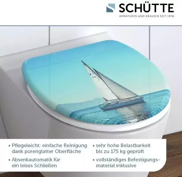 Schütte Toiletzitting Sailing Duroplast met soft-closemechanisme - Foto 1