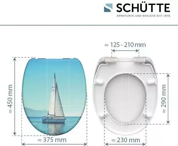 Schütte Toiletzitting Sailing Duroplast met soft-closemechanisme - Foto 6