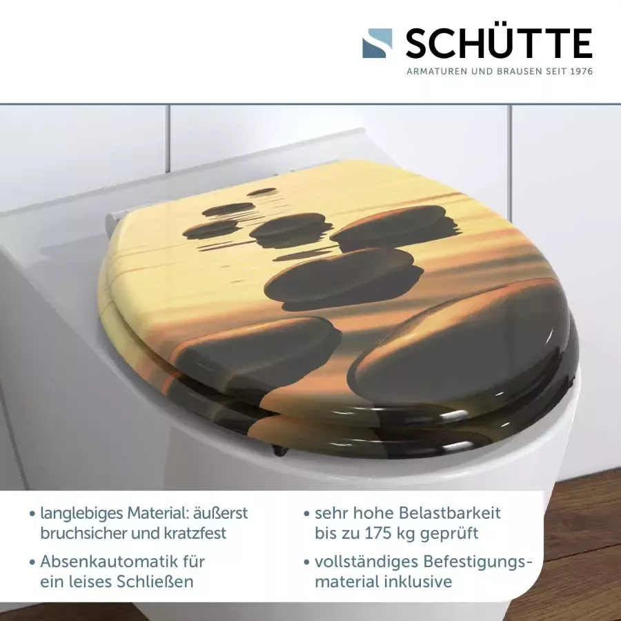 Schütte Toiletzitting Sea stone met softclosemechanisme en houten mdf-kern - Foto 1