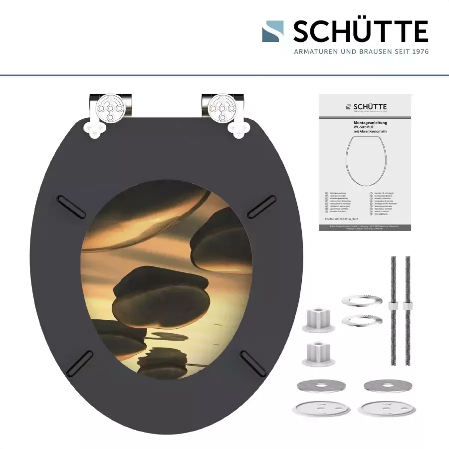 Schütte Toiletzitting Sea stone met softclosemechanisme en houten mdf-kern - Foto 2