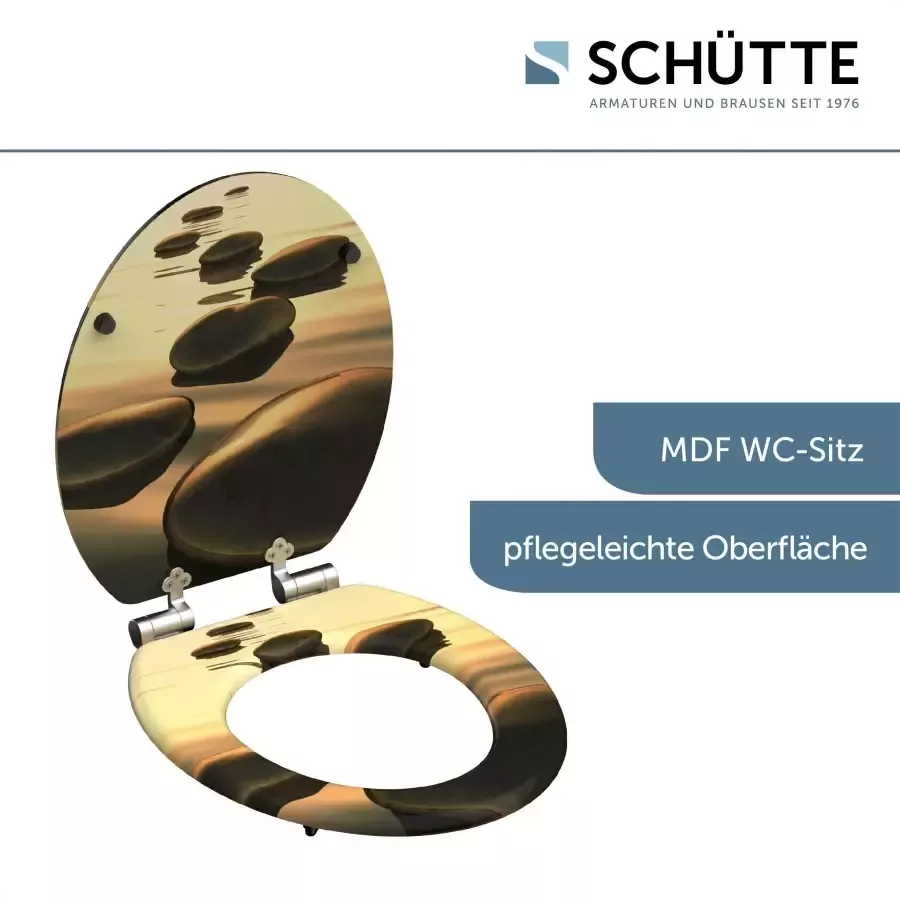 Schütte Toiletzitting Sea stone met softclosemechanisme en houten mdf-kern - Foto 3