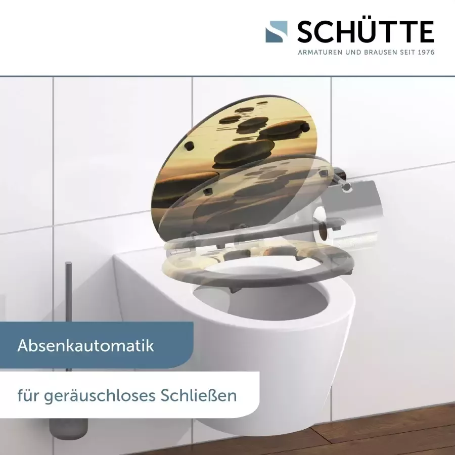 Schütte Toiletzitting Sea stone met softclosemechanisme en houten mdf-kern - Foto 4