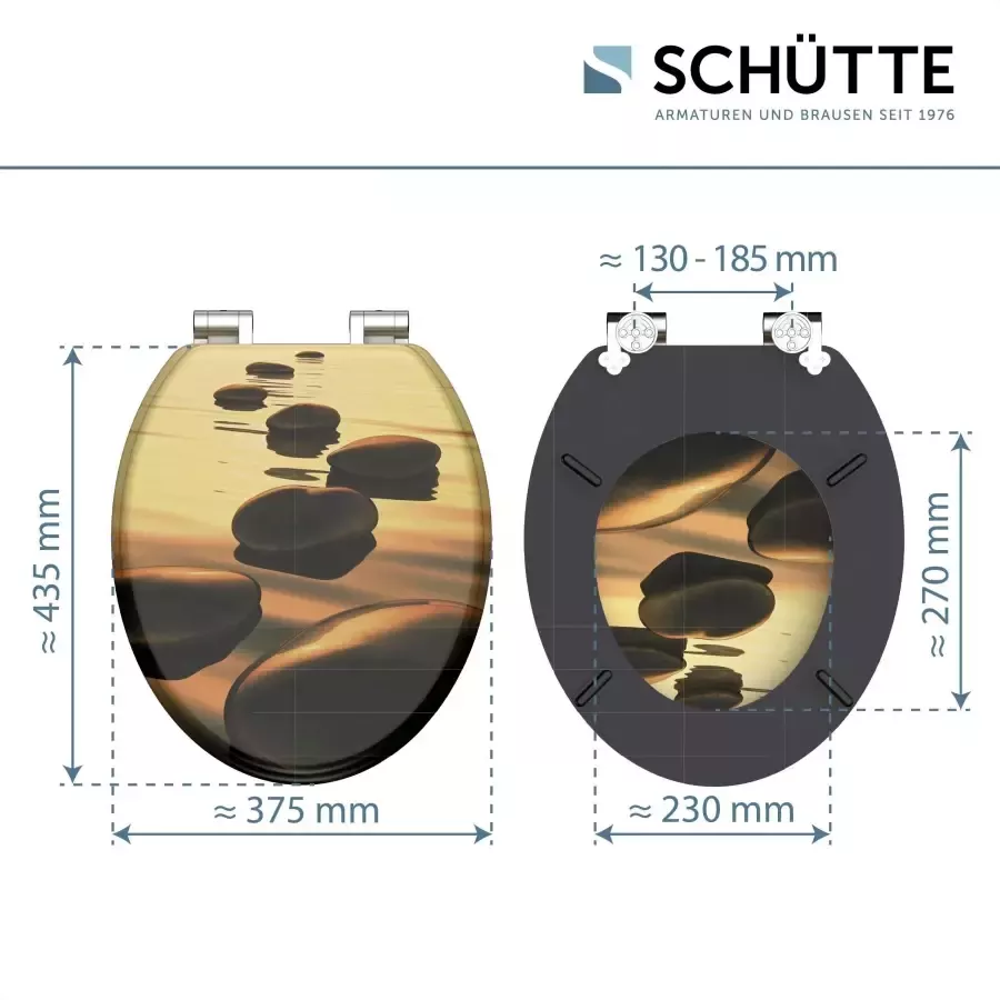 Schütte Toiletzitting Sea stone met softclosemechanisme en houten mdf-kern - Foto 5