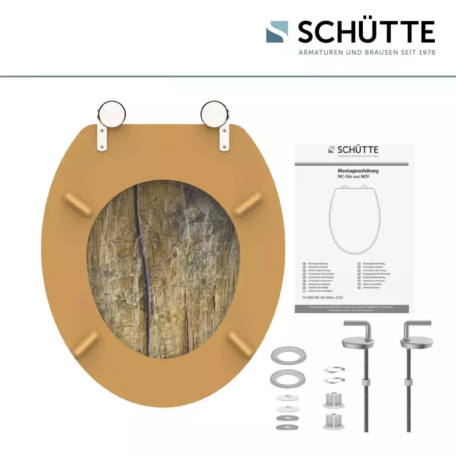 SCHÜTTE Toiletbril SOLID WOOD MDF met print - Foto 4