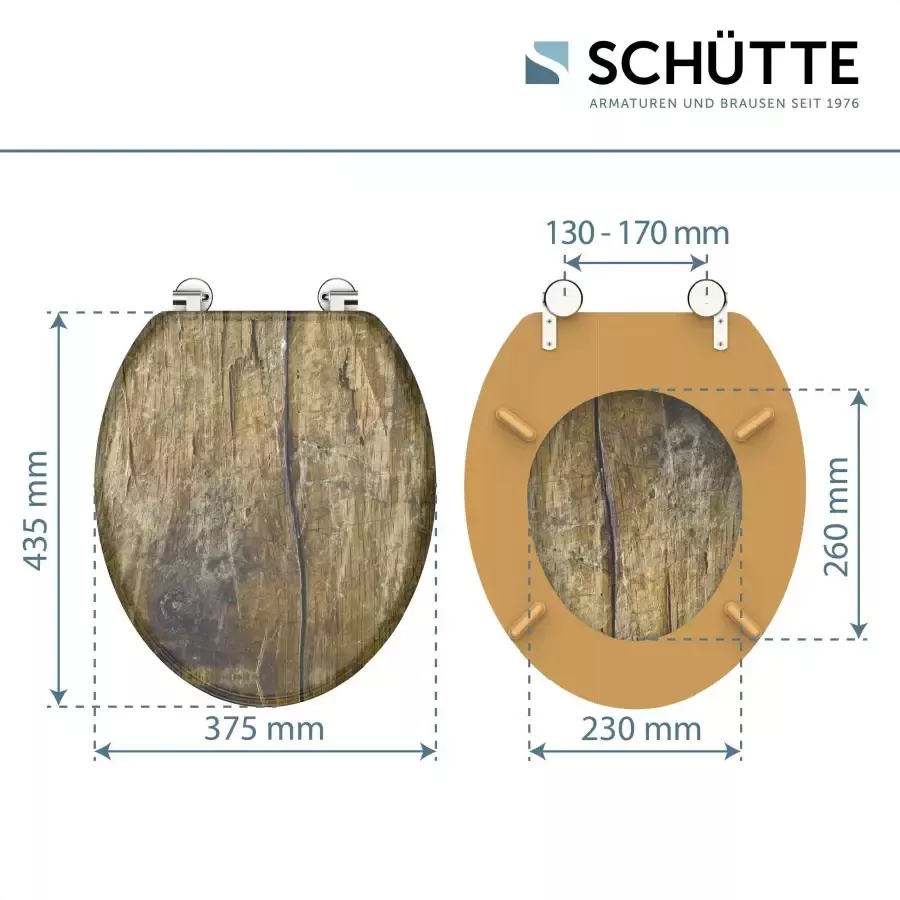 SCHÜTTE Toiletbril SOLID WOOD MDF met print - Foto 5