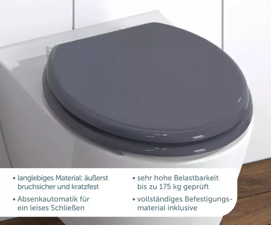 Schütte Toiletzitting Spirit met softclosemechanisme en mdf-kern - Foto 2