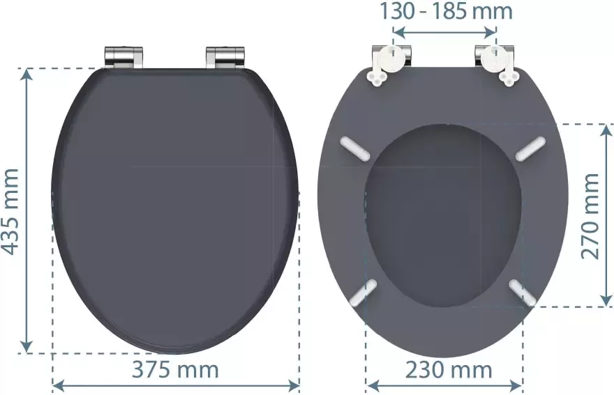 Schütte Toiletzitting Spirit met softclosemechanisme en mdf-kern - Foto 6