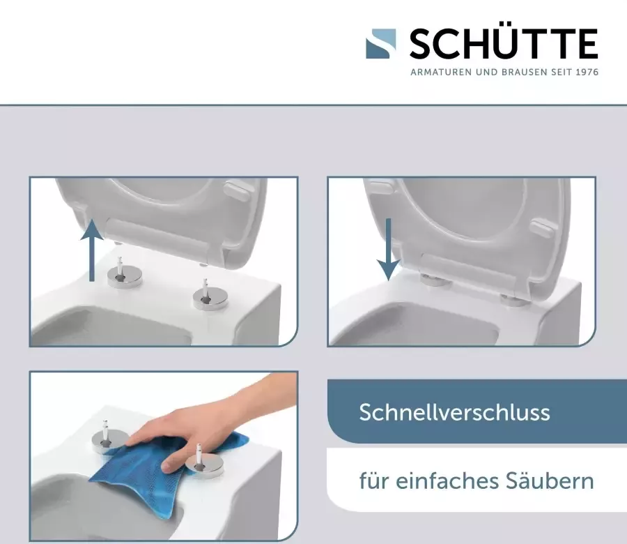 Schütte Toiletzitting Water Lily Duroplast met softclosemechanisme en snelsluiting High gloss - Foto 7