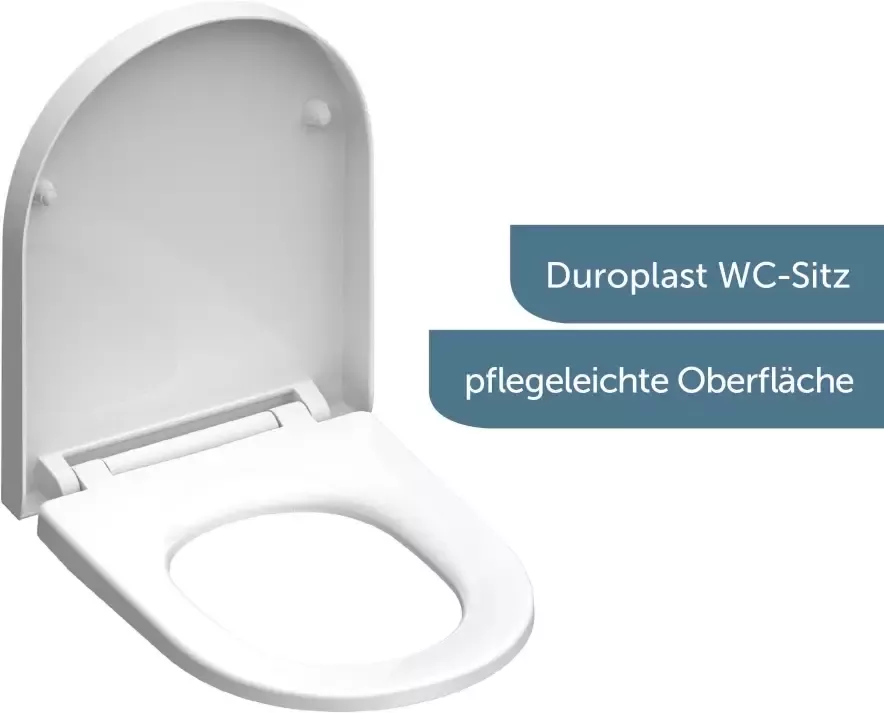 Schütte Toiletzitting White Duroplast softclosemechanisme snelsluiting belastbaar tot 150 kg - Foto 6