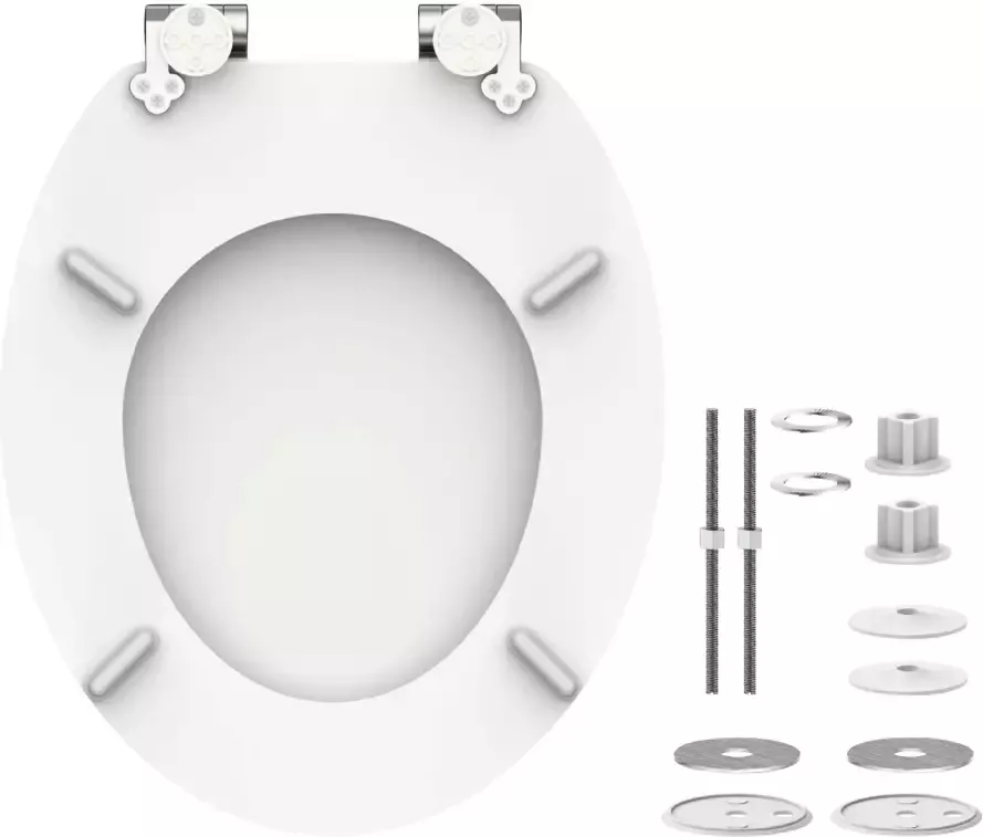 Schütte Toiletzitting White met softclosemechanisme en houten kern max belasting van de toiletbril 150 kg