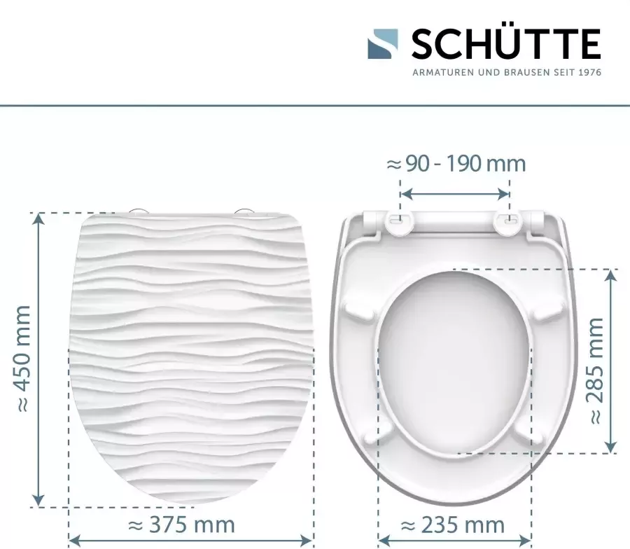 Schütte Toiletzitting White wave Duroplast met softclosemechanisme en snelsluiting High gloss - Foto 7