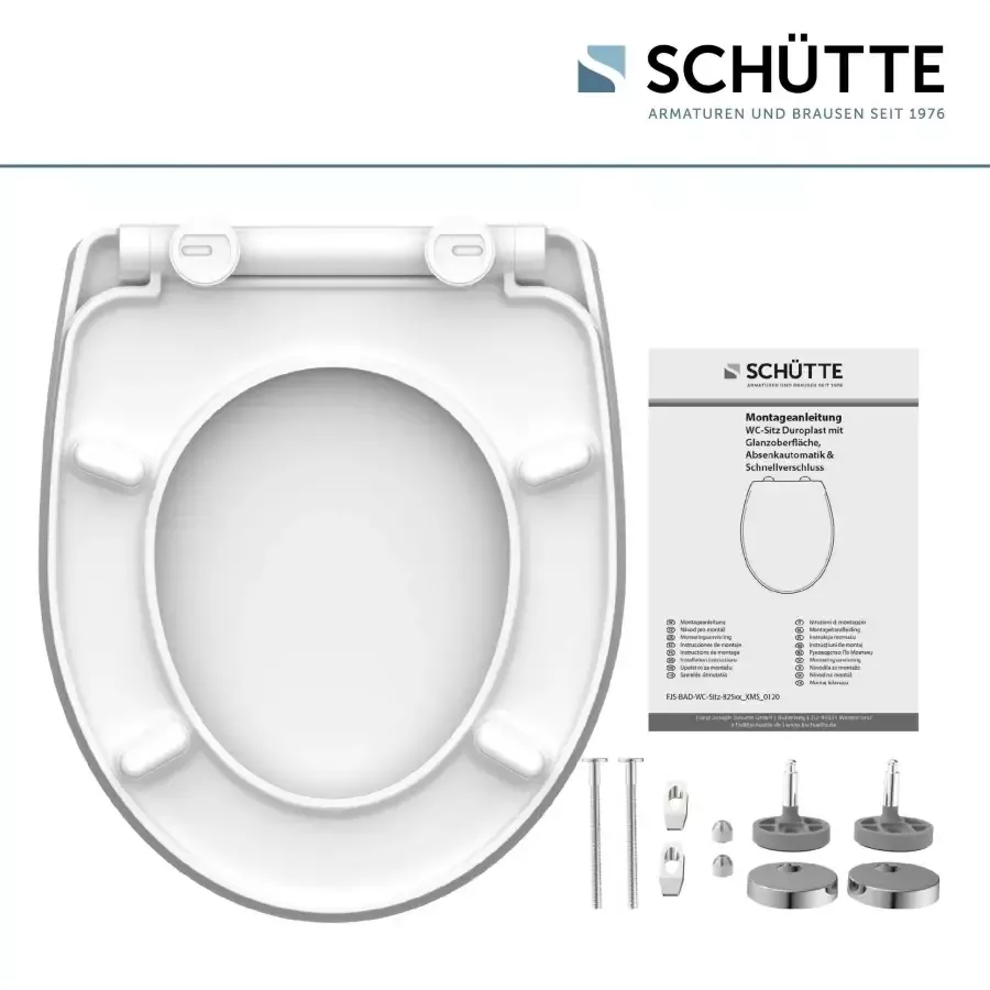 Schütte Toiletzitting White wave Duroplast met softclosemechanisme en snelsluiting High gloss - Foto 4