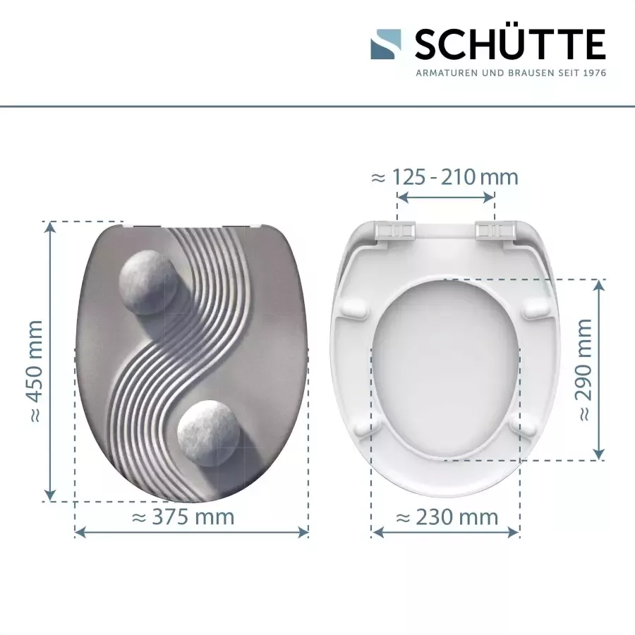 Schütte Toiletzitting Yin & Yang Duroplast met soft-closemechanisme - Foto 4