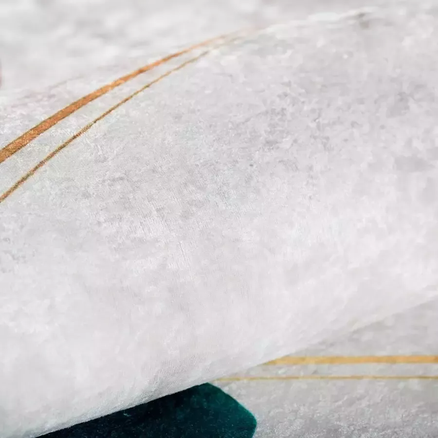 Salery Home Vloerkleed Caimas tapijt Wasbaar tapijt Antibacterieel Abstract Ontwerp Beige 80X300 - Foto 3