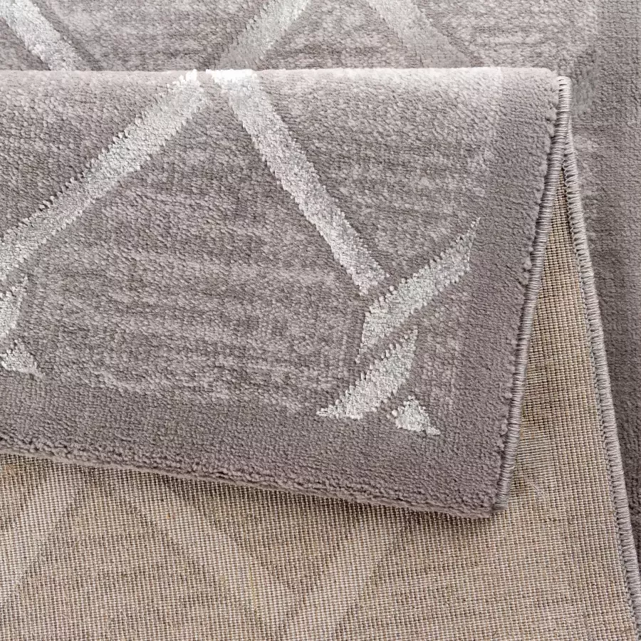 Salery Home Vloerkleed laagpolig vloerkleed antistatisch lichtdicht tpijt grijs 120x170 cm - Foto 1