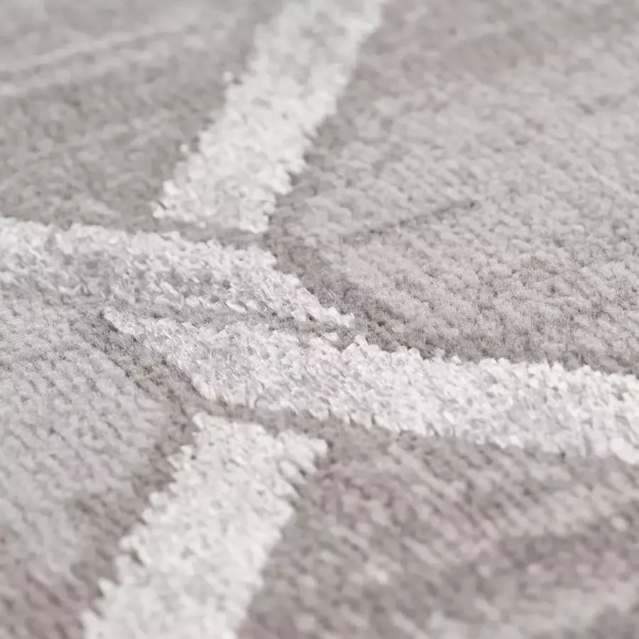 Salery Home Vloerkleed laagpolig vloerkleed antistatisch lichtdicht tpijt grijs 120x170 cm - Foto 4