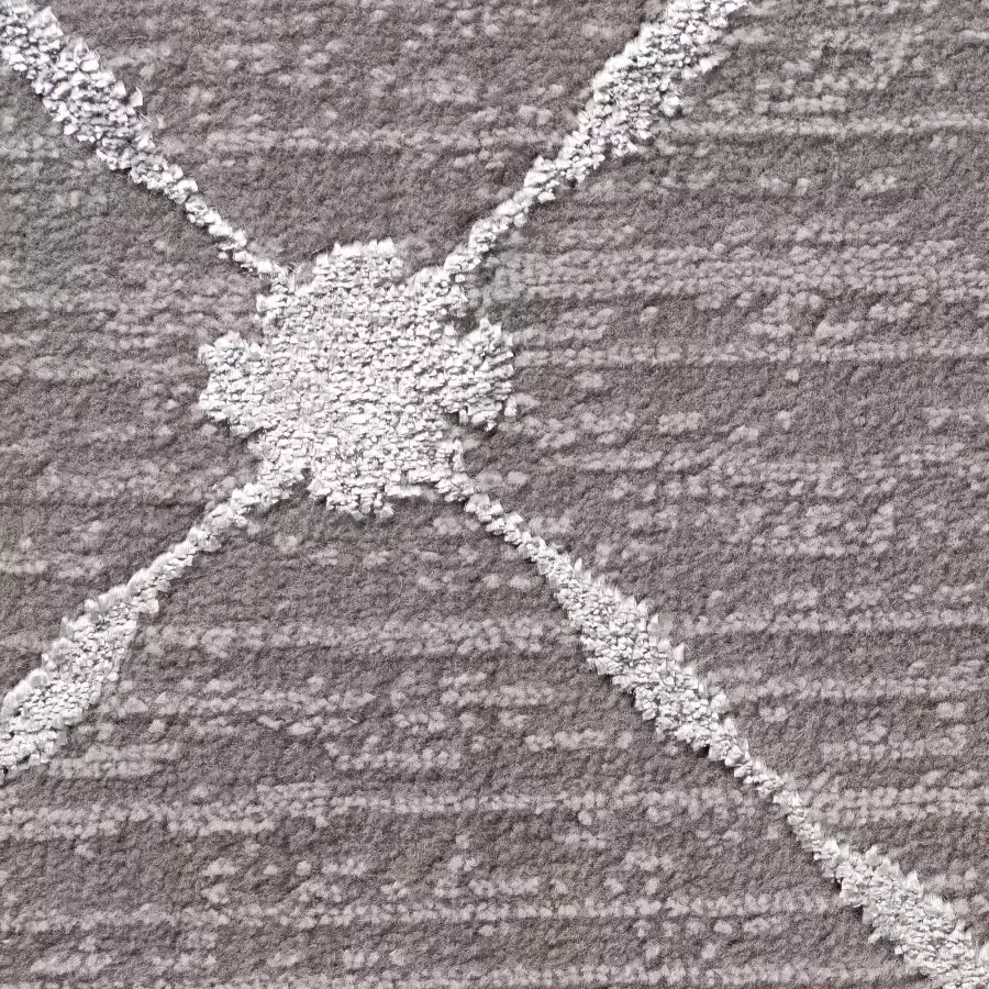 Salery Home Vloerkleed- modern laagpolig vloerkleed tapijtenloods Lara grijs geodriehoek patroon 120x170 cm - Foto 3