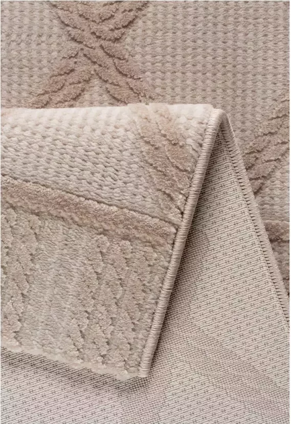 Salery Home Vloerkleed- modern laagpolig vloerkleed tapijtenloods Luxury beige geodriehoek patroon 80x150 cm - Foto 8