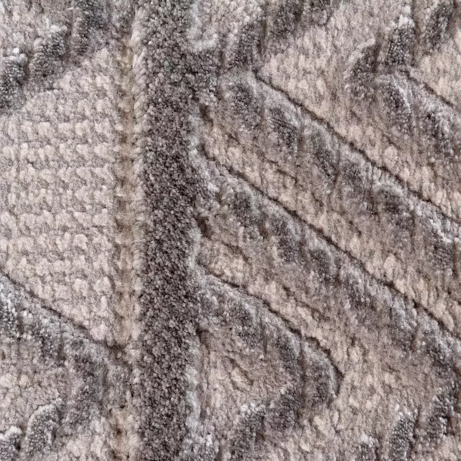 Salery Home Vloerkleed- modern laagpolig vloerkleed tapijtenloods Luxury grijs geodriehoek patroon 120x170 cm - Foto 3