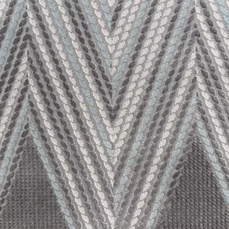Salery Home Vloerkleed- modern laagpolig vloerkleed Luxury tapijt blauwgrijs geodriehoek patroon 160x230 cm - Foto 5