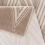 Salery Home Vloerkleed- modern laagpolig vloerkleed Luxury tapijt beige geodriehoek patroon 160x2300 cm - Thumbnail 4