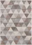 Salery Home Vloerkleed- modern laagpolig vloerkleed bruin geodriehoek patroon 200x290 cm - Thumbnail 3