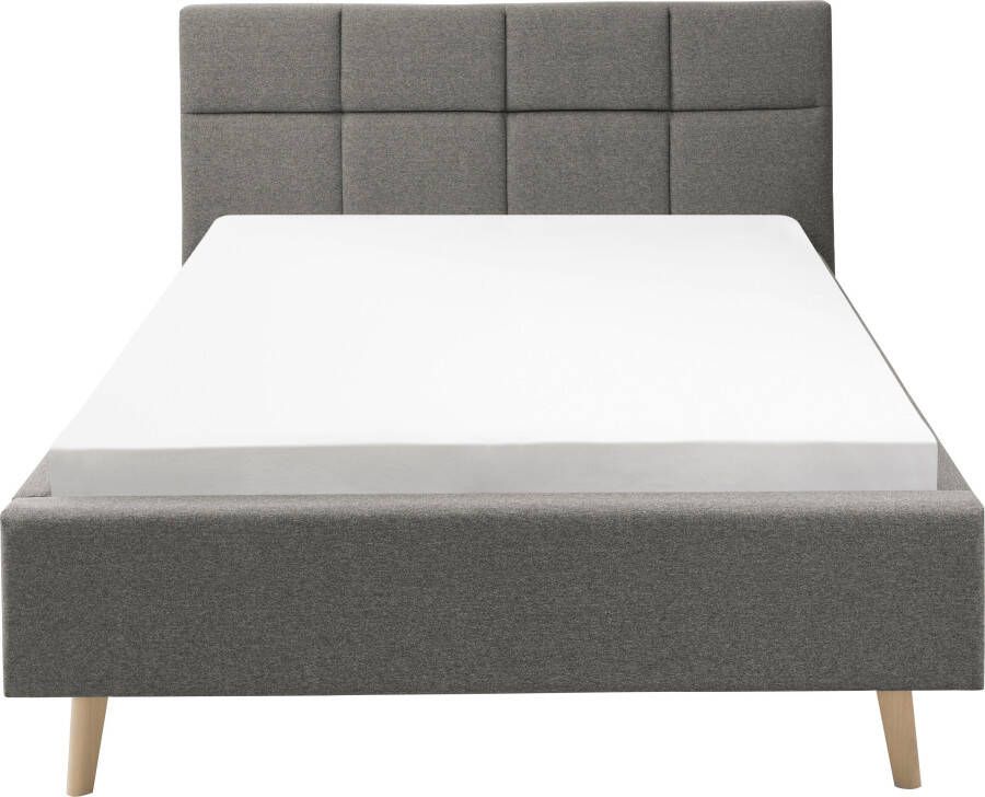 Set one by Musterring Gestoffeerd bed Cary naar keuze met matras en lattenbodem poten in natuurlijk eiken - Foto 2