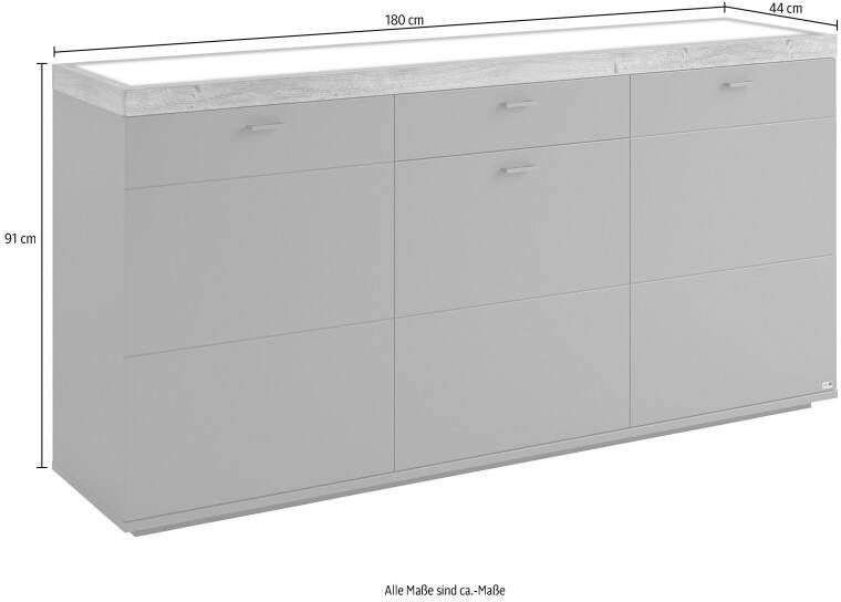 Set one by Musterring Dressoir Lancaster In 2 kleuren met verschillende bovenbladen te kiezen - Foto 3