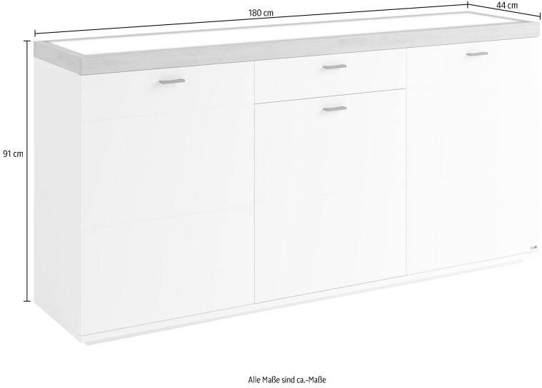 Set one by Musterring Dressoir Lancaster In 2 kleuren met verschillende bovenbladen te kiezen - Foto 3