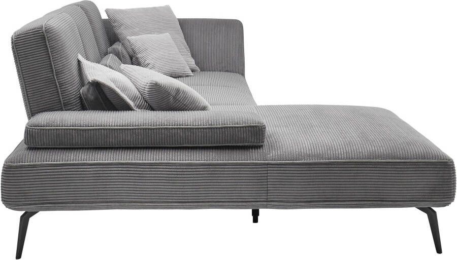 Set one by Musterring Hoekbank SO 4500 voeten zwart mat incl. draaibare rugfunctie cord L-vorm - Foto 4