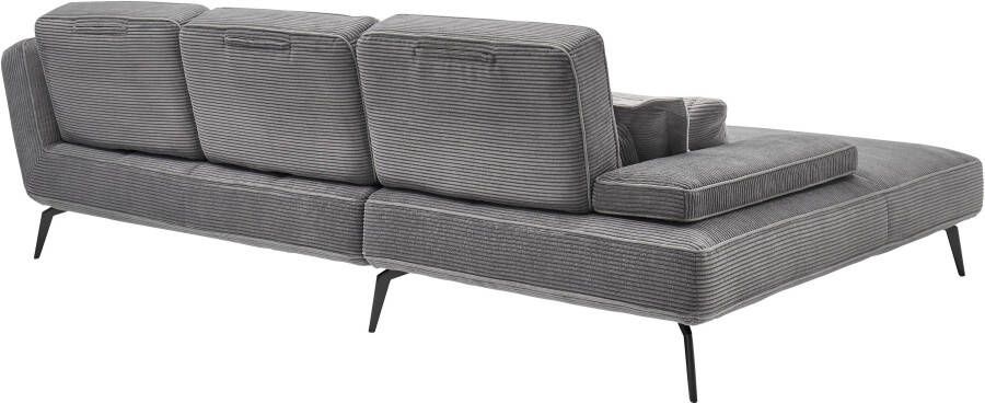 Set one by Musterring Hoekbank SO 4500 voeten zwart mat incl. draaibare rugfunctie cord L-vorm - Foto 6