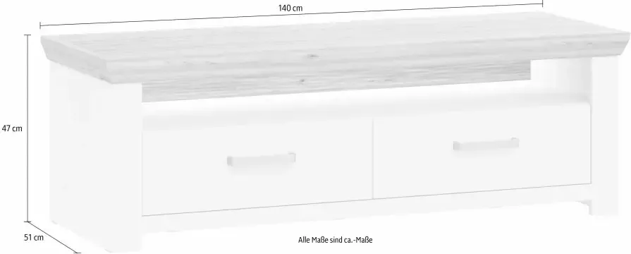 set one by Musterring Tv-meubel York Type 31 breedte 140 cm
