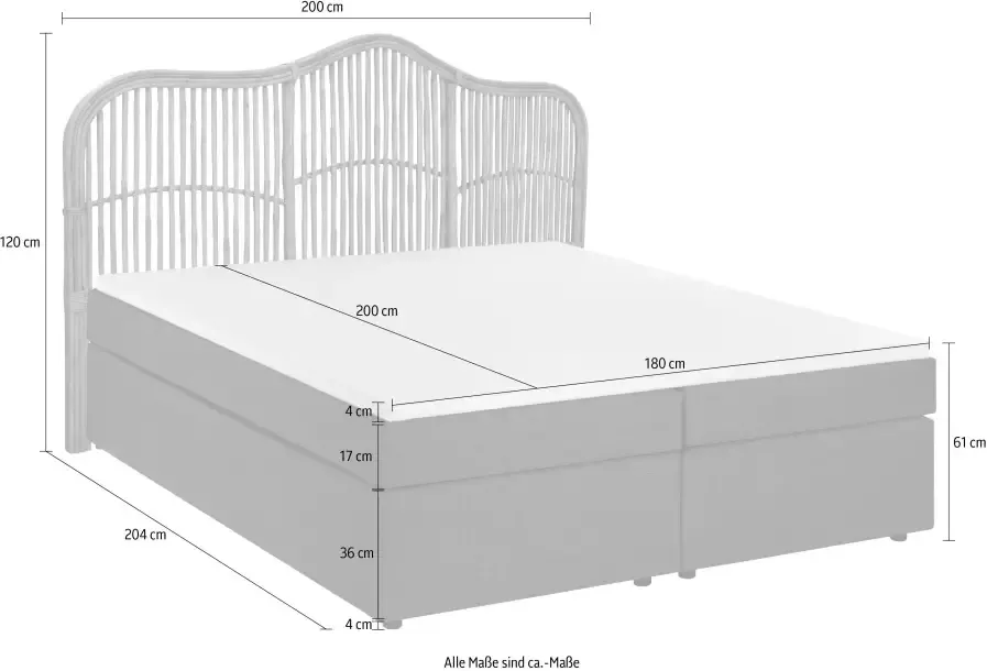 SIT Boxspring Met rotan-hoofdbord - Foto 3