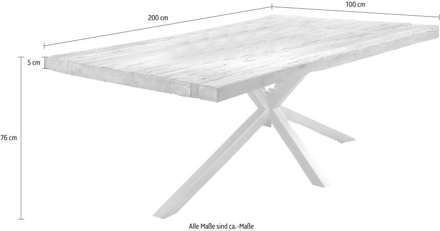 Artistiq Living Artistiq Eettafel Towana Teakhout 200 x 100cm Zilver - Foto 4