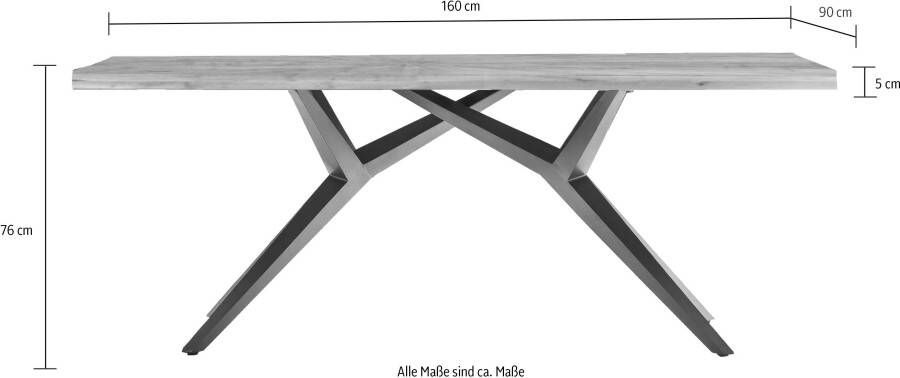 Artistiq Living Artistiq Eettafel Chanh Teakhout 180 x 100cm Zilver onderstel Bruin - Foto 5