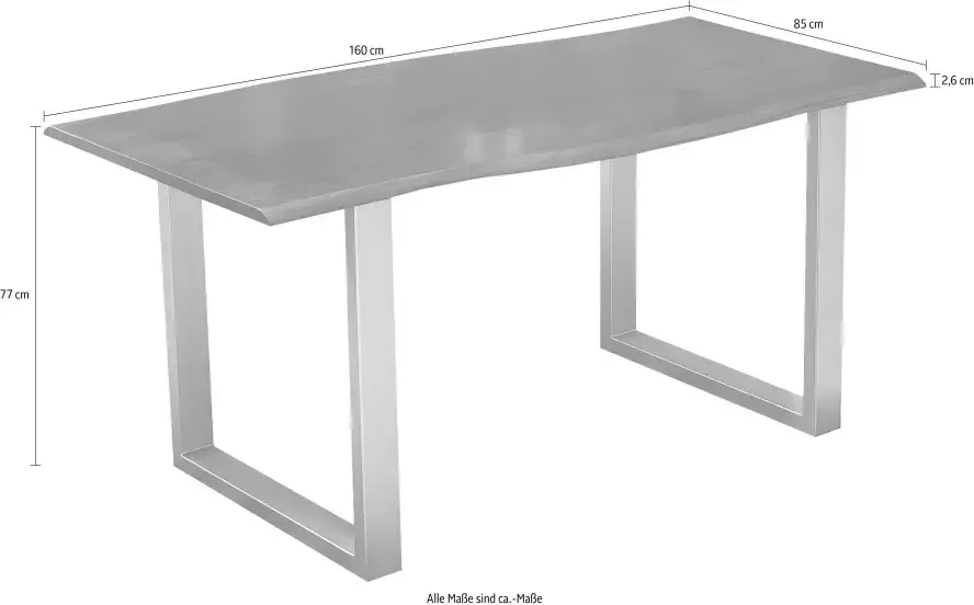 Artistiq Living Artistiq Eettafel Tahisha Acaciahout 160 x 85cm Bruin - Foto 3