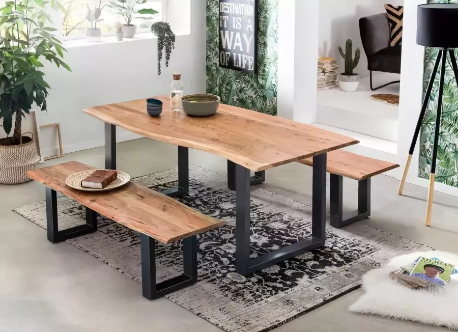 SIT Eettafel Tops&Tables Acacia tafelblad met natuurlijke boomrand - Foto 3