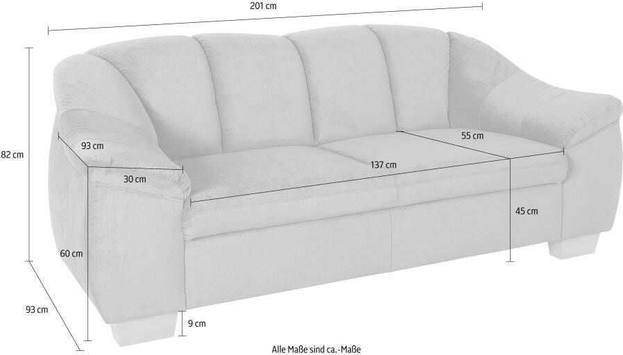 Sit&more 2 5-zitsbank SANTO met binnenvering