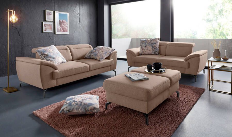 Sit&more 2-zitsbank Percy 15 cm poothoogte zitdiepteverstelling naar keuze verstelbare hoofdsteun - Foto 4
